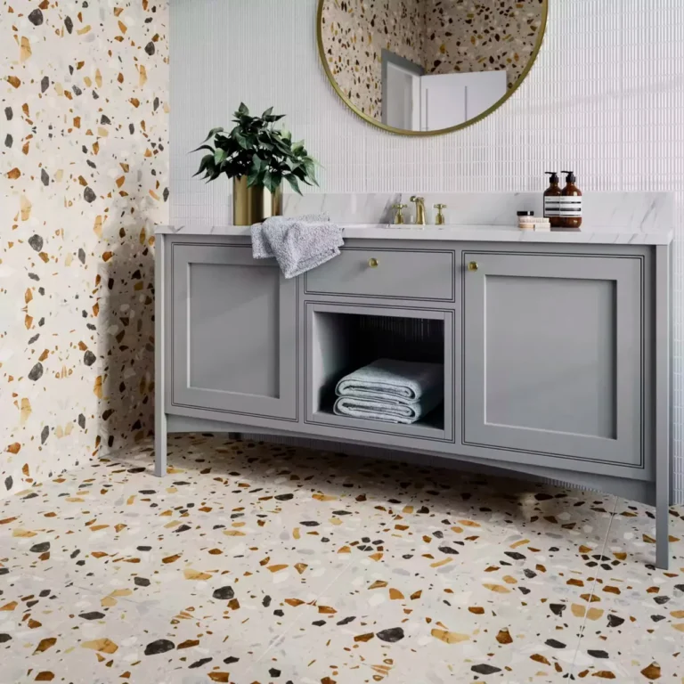 Canaletto Beige Terrazzo Effect Tiles 60x60cm