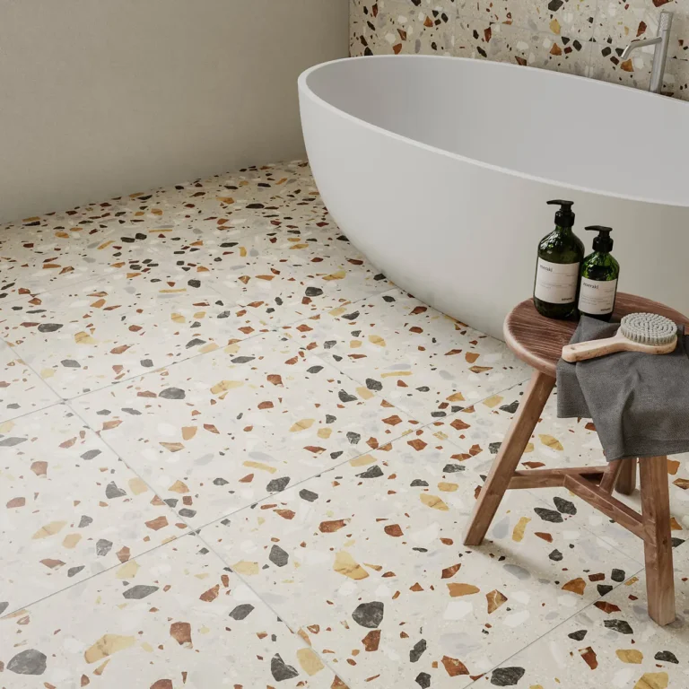 Canaletto Beige Terrazzo Effect Tiles 60x60cm