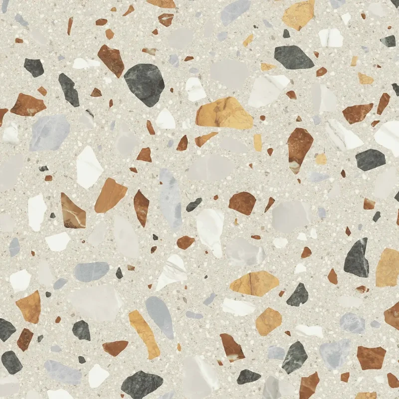 Canaletto Beige Terrazzo Effect Tiles 60x60cm