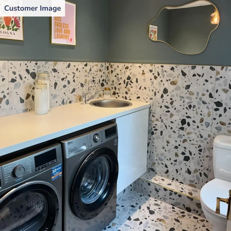 Canaletto White Terrazzo Effect Tiles 60x60cm